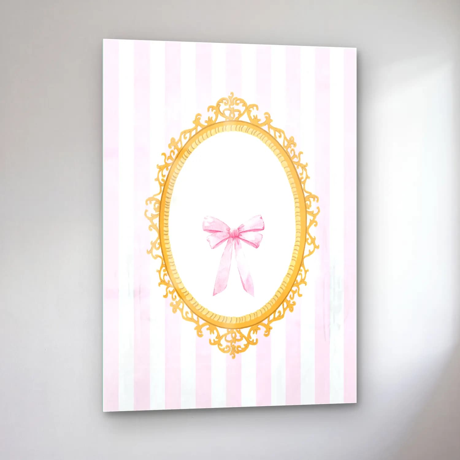 Pastel Fiyonk No. 9 cam tablo — sol açıdan görünüm