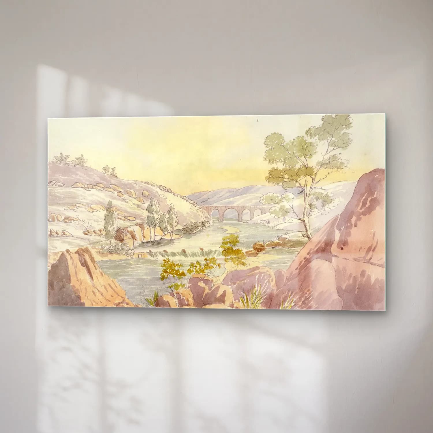 Charles Hamilton Smith – Bridge of Castello Bom on the Coa cam tablo — sağ açıdan görünüm