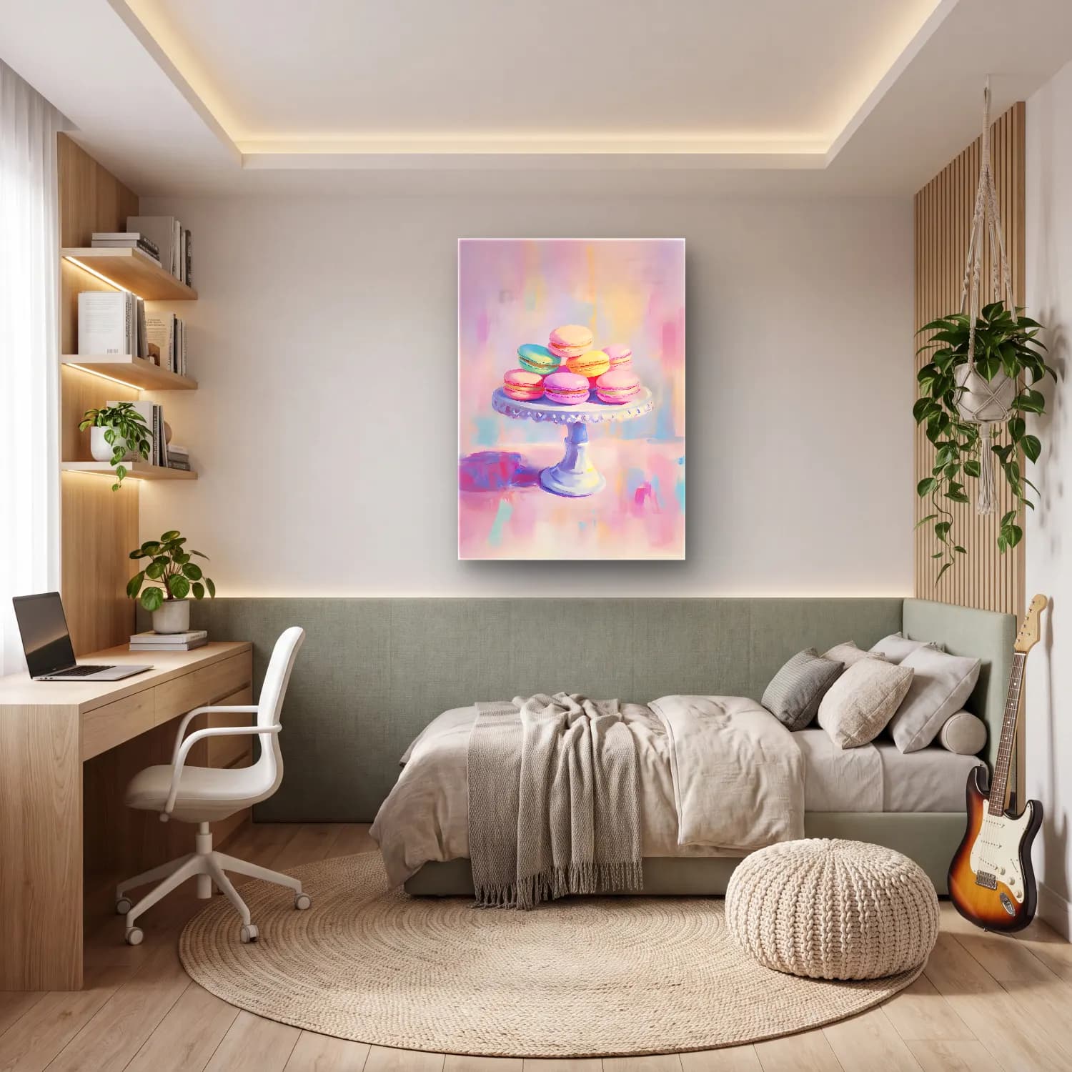 Pastel Tatlılar No. 7 cam tablo — genç odasında