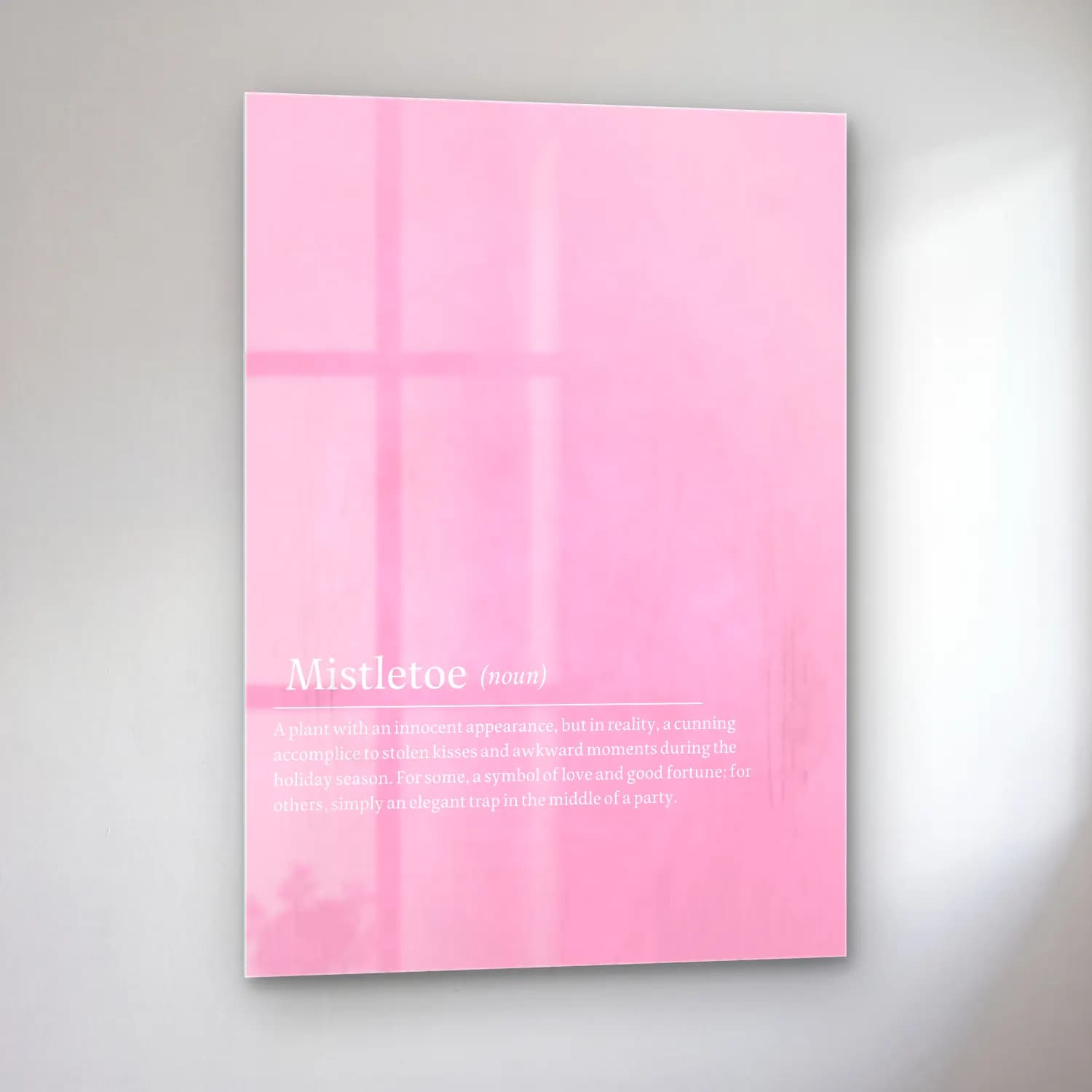 Pastel Yılbaşı Ağacı No. 16 cam tablo — sol açıdan görünüm