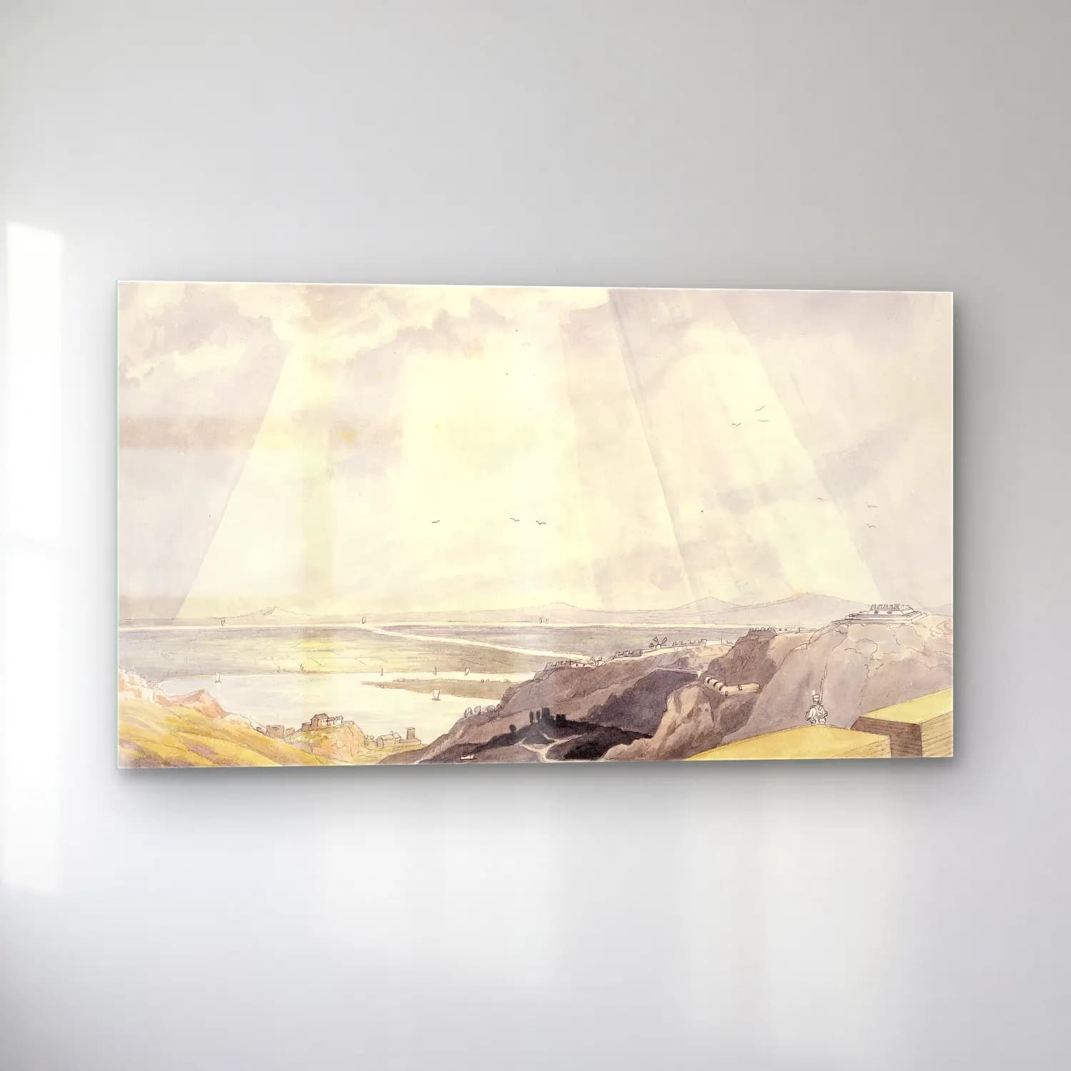 Charles Hamilton Smith – Bright extremity of the Lines of Lisbon at Alhandra on the… cam tablo — sol açıdan görünüm