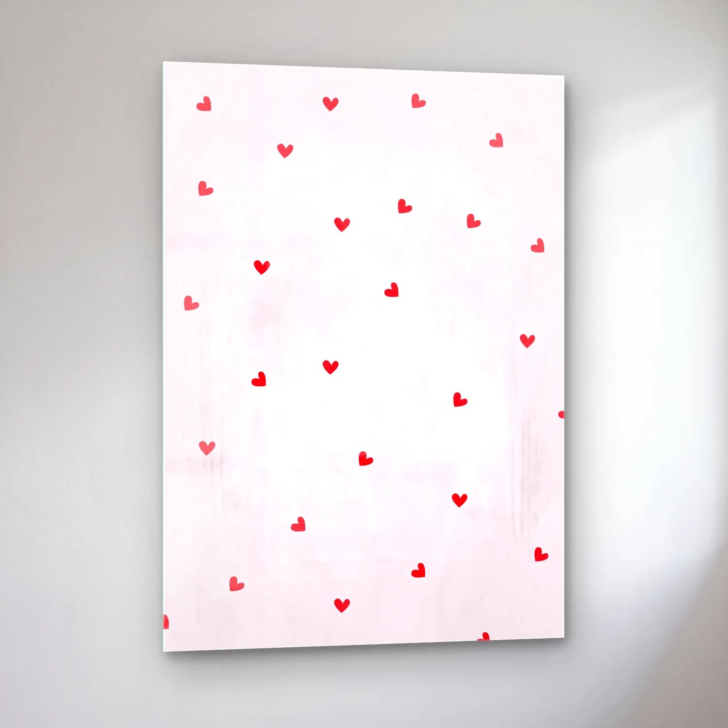 Pastel Çiçek Deseni No. 37 cam tablo — sol açıdan görünüm