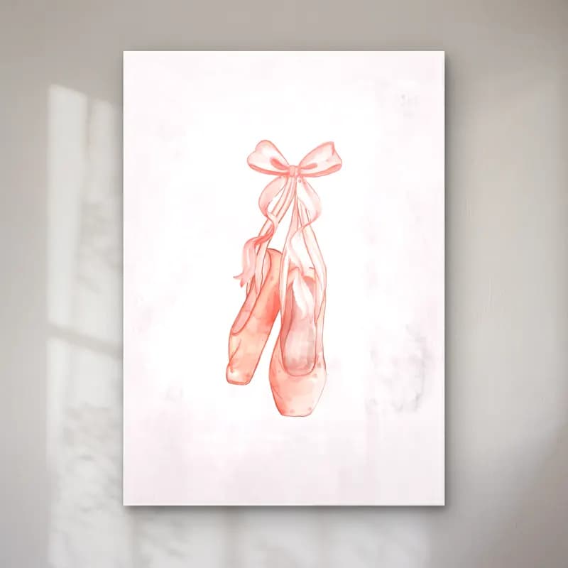 Vintage Balerin – Pembe Tonlar cam tablo — Vintage Balerin – Pembe Tonlar — vintage balerin