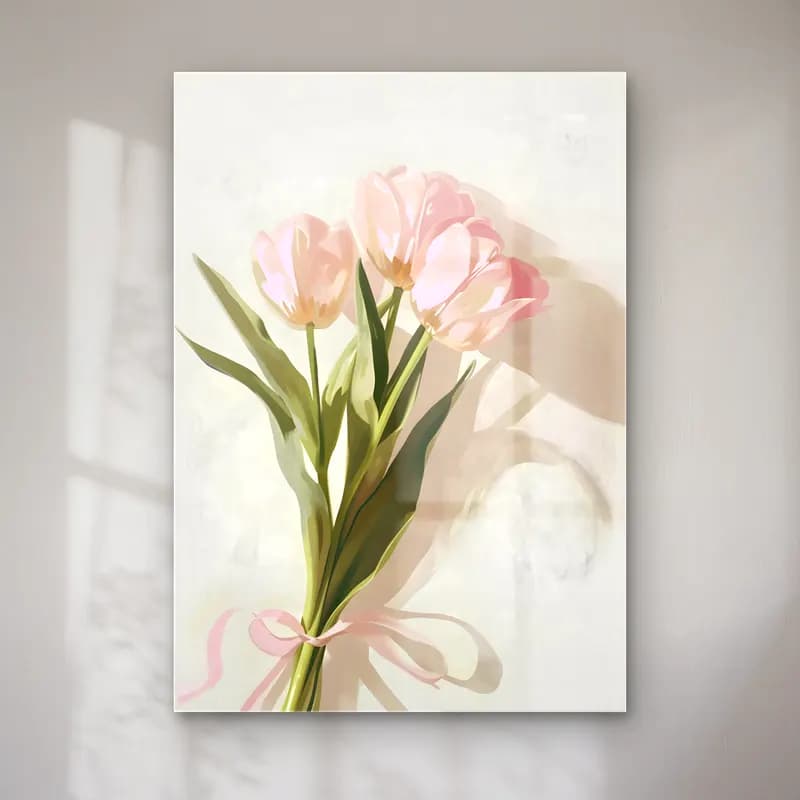 Pastel Laleler No. 3 cam tablo — Pastel Laleler No. 3 — pastel laleler