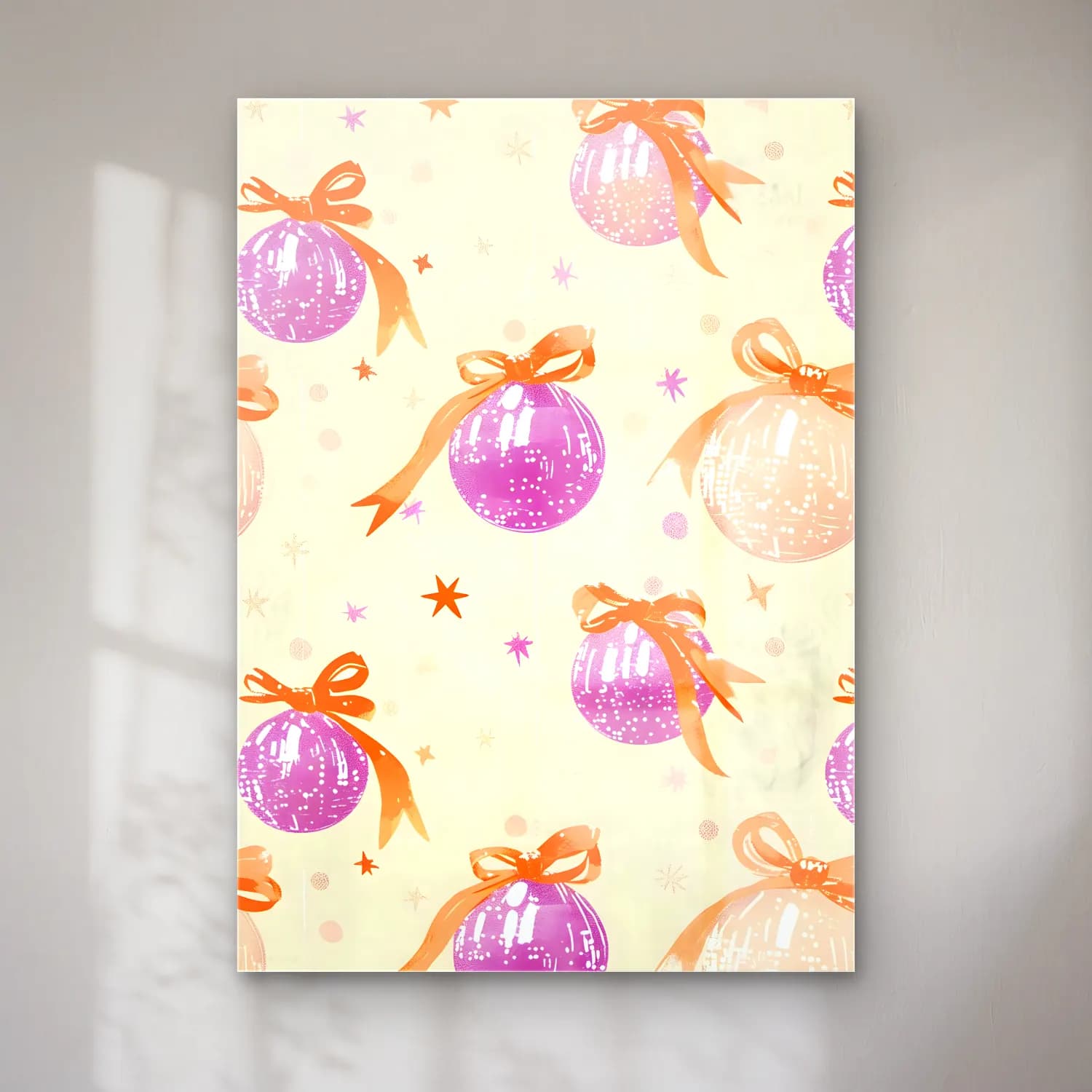 Pastel Yılbaşı Süsleri No. 18 cam tablo — Pastel Yılbaşı Süsleri No. 18 — pastel yılbaşı süsleri