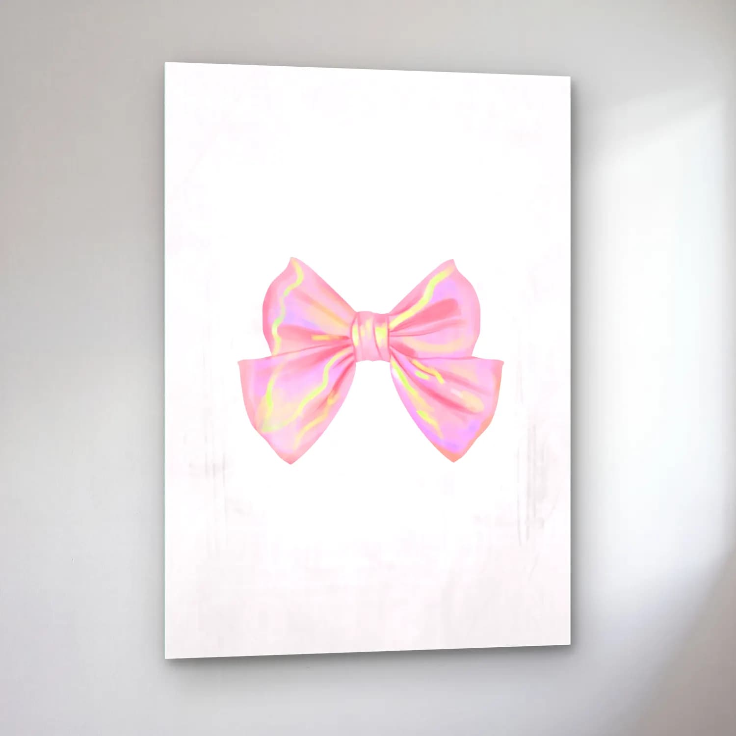 Pastel Fiyonk No. 14 cam tablo — sol açıdan görünüm