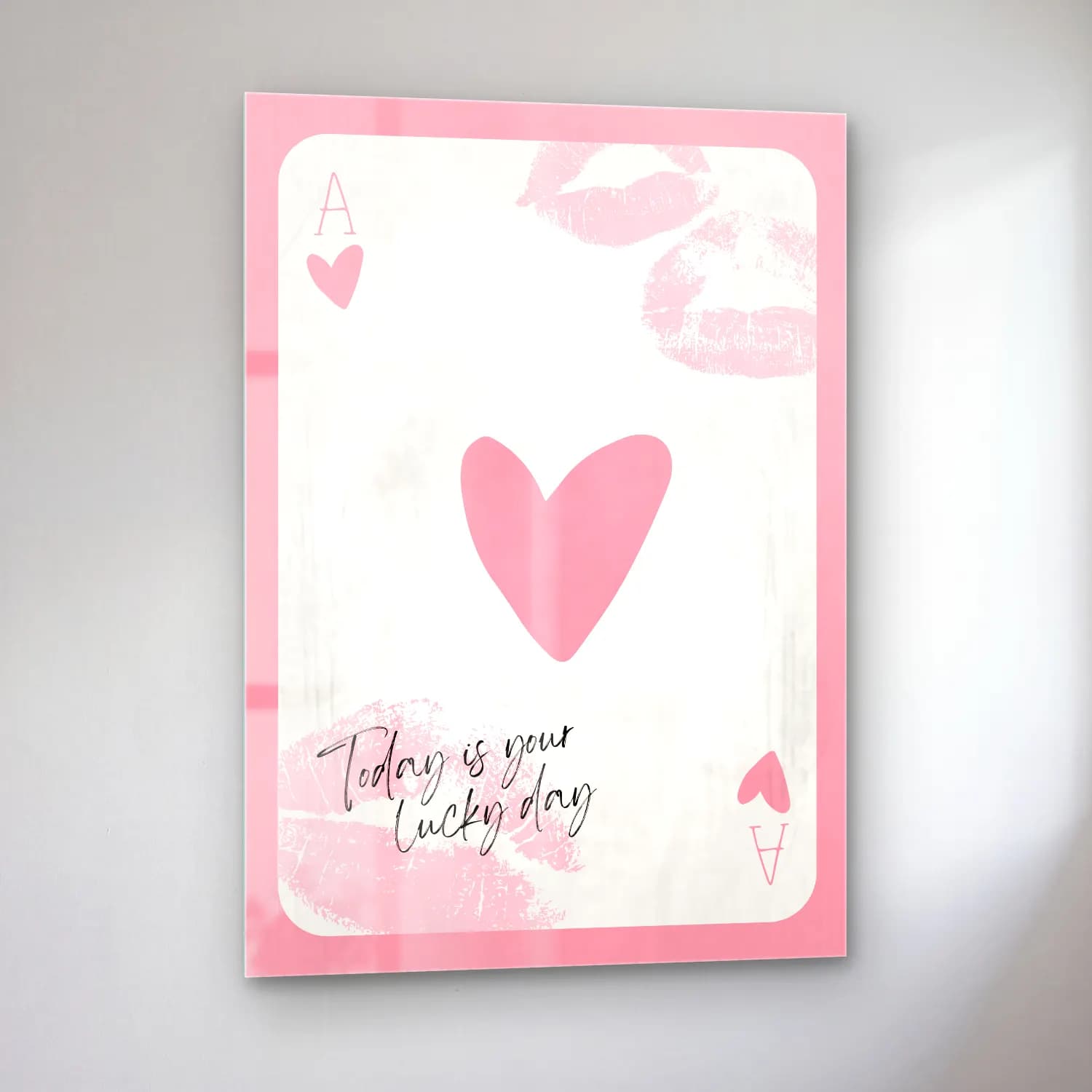 Pastel Söz Posteri No. 35 cam tablo — sol açıdan görünüm