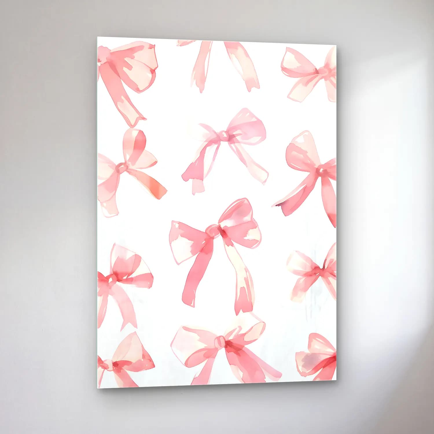 Pastel Fiyonk No. 15 cam tablo — sol açıdan görünüm