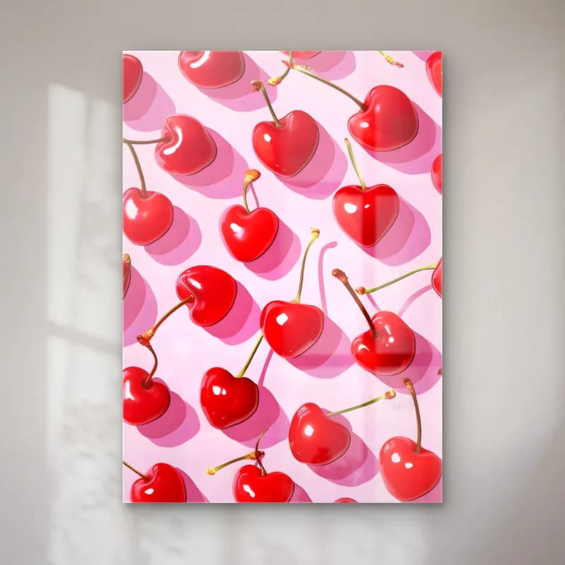 Pastel Kirazlar No. 4 cam tablo — Pastel Kirazlar No. 4 — pastel kirazlar