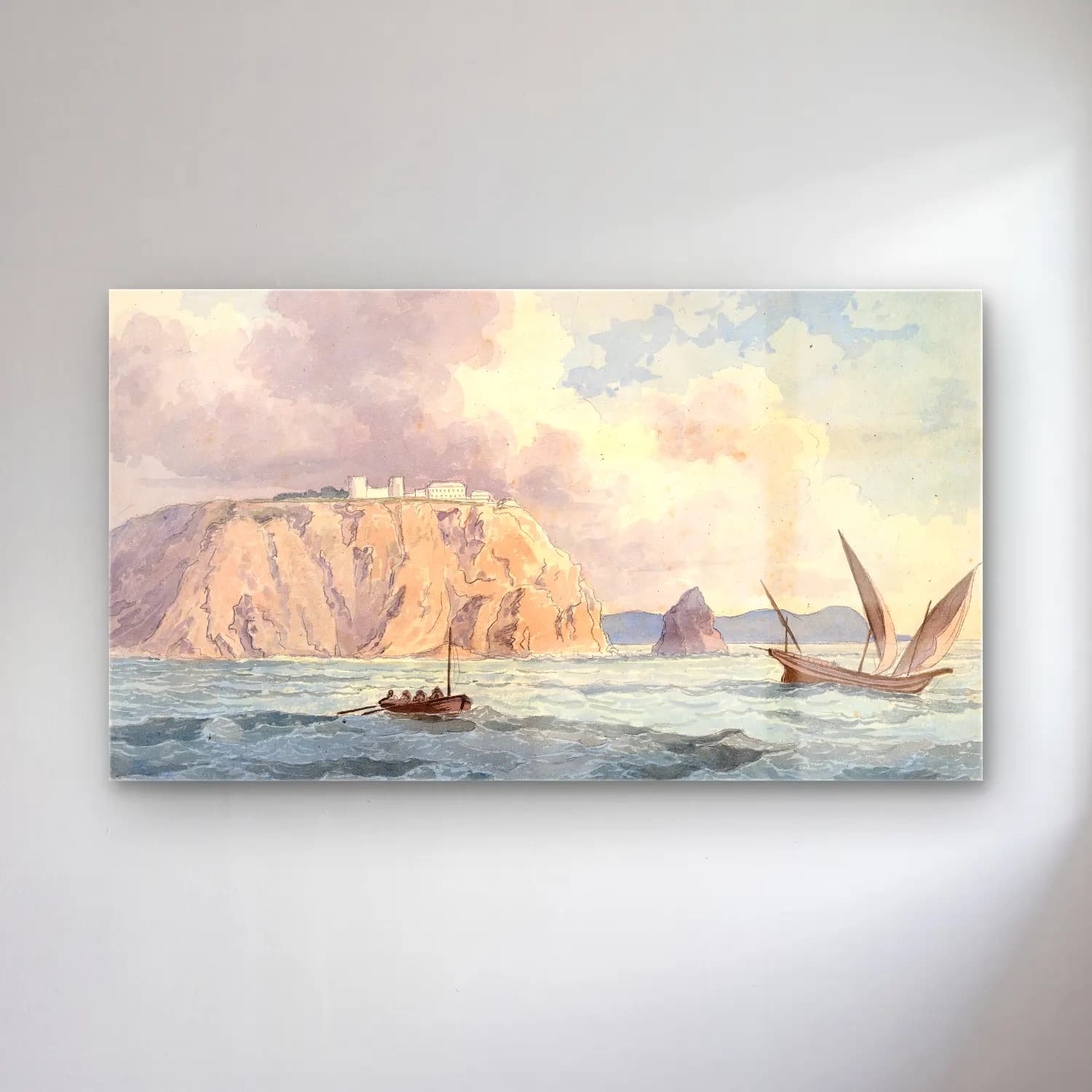 Charles Hamilton Smith – Cape St. Vincent cam tablo — Charles Hamilton Smith – Cape St. Vincent — vintage liman ve tekneler