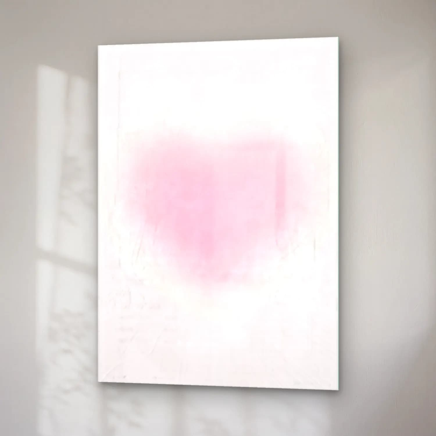 Pastel Aşıklar No. 17 cam tablo — sağ açıdan görünüm