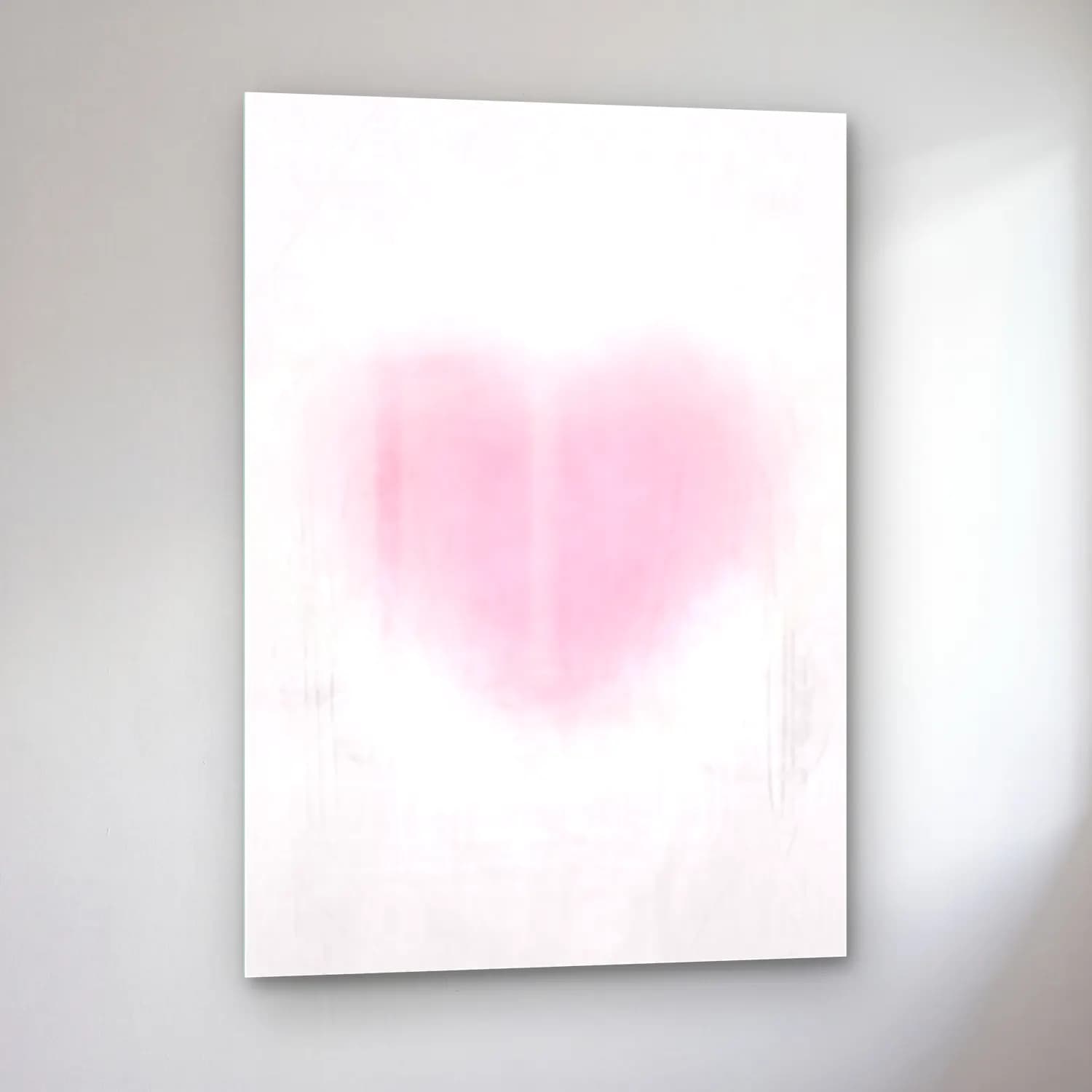 Pastel Aşıklar No. 17 cam tablo — sol açıdan görünüm
