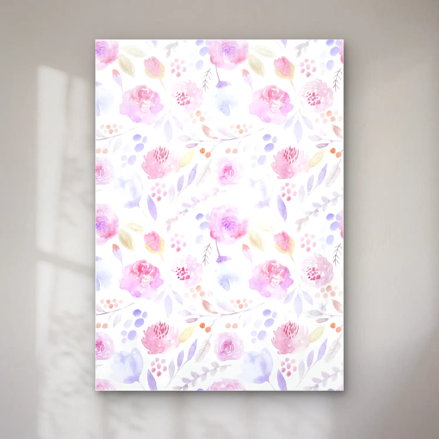 Pastel Çiçek Deseni No. 42 cam tablo — Pastel Çiçek Deseni No. 42 — pastel çiçek deseni