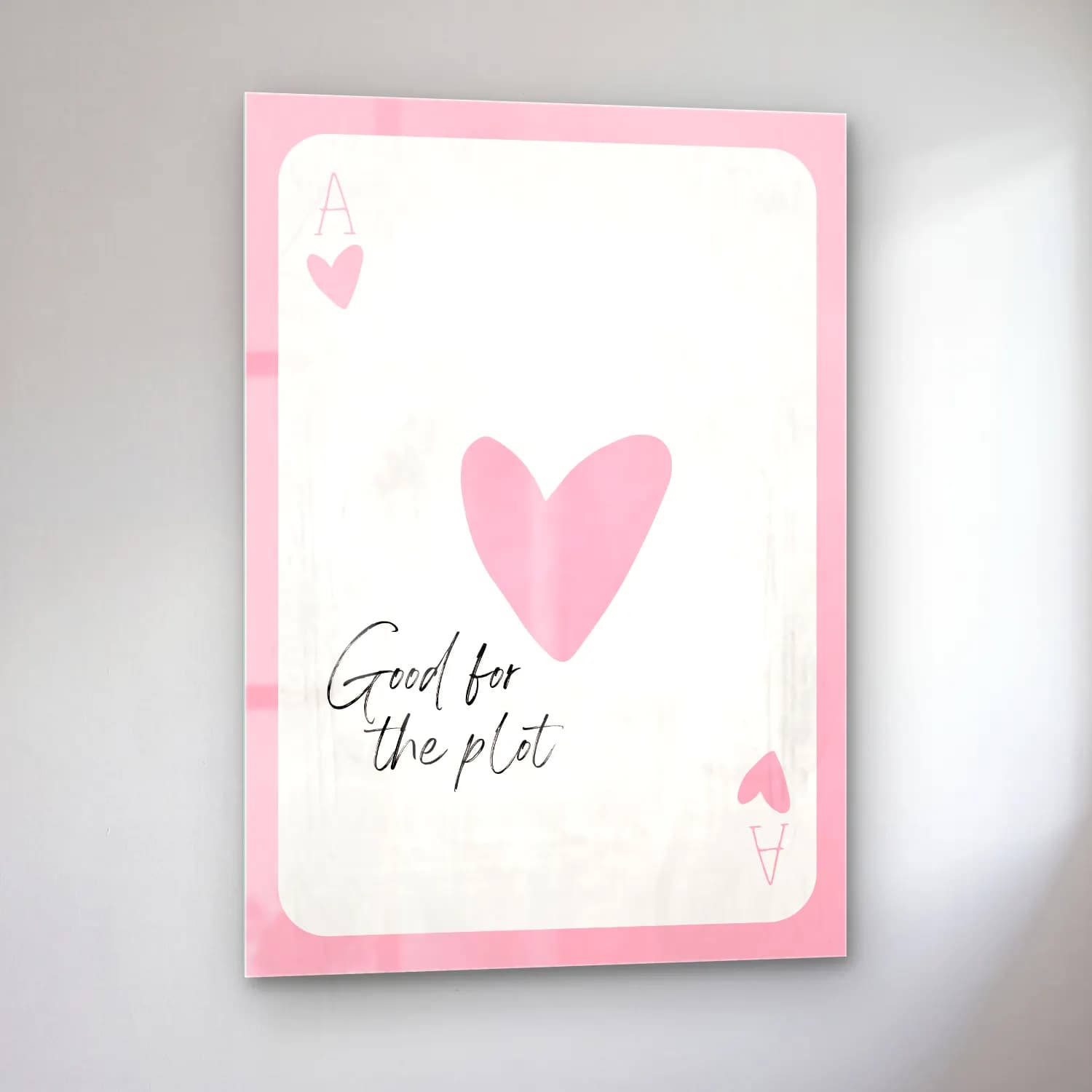 Pastel Söz Posteri No. 36 cam tablo — sol açıdan görünüm
