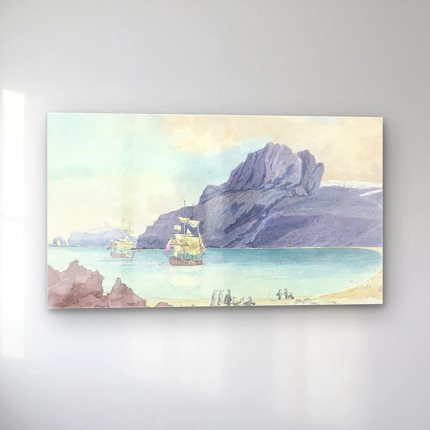 Charles Hamilton Smith – Christmas Harbour, Kerguelen Land cam tablo — sol açıdan görünüm
