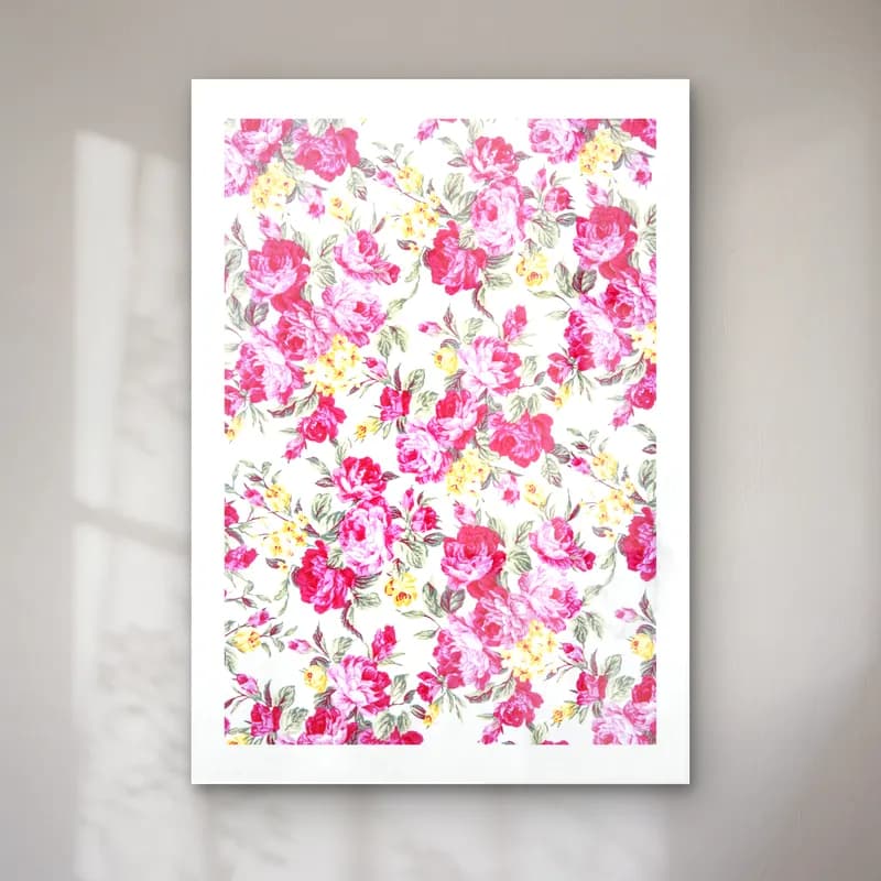 Pastel Çiçek Deseni No. 46 cam tablo — Pastel Çiçek Deseni No. 46 — pastel çiçek deseni