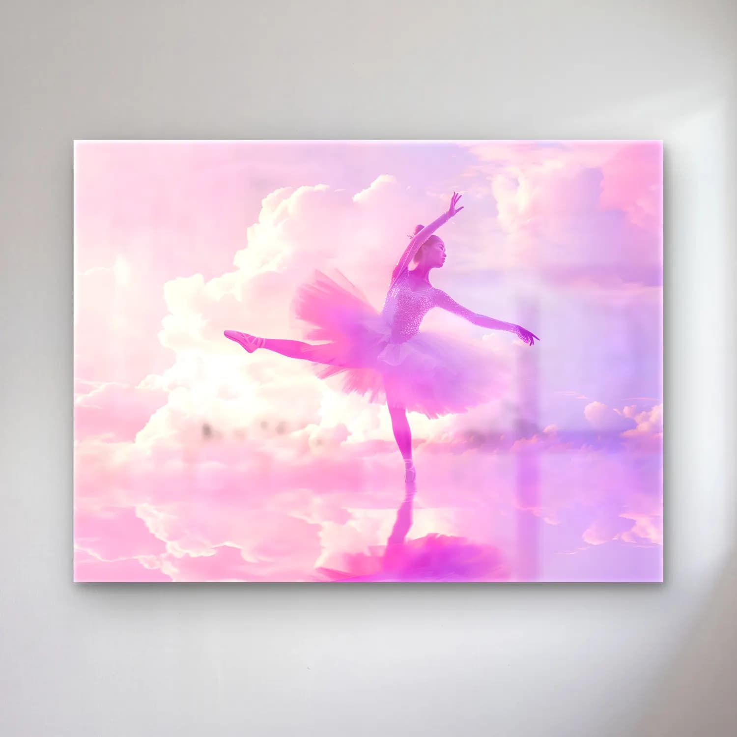 Pastel Balerin – Pembe Tonlar cam tablo — Pastel Balerin – Pembe Tonlar — pastel balerin