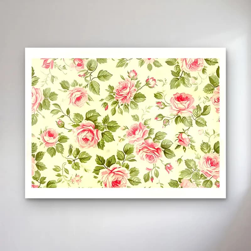 Pastel Çiçek Deseni No. 47 cam tablo — Pastel Çiçek Deseni No. 47 — pastel çiçek deseni