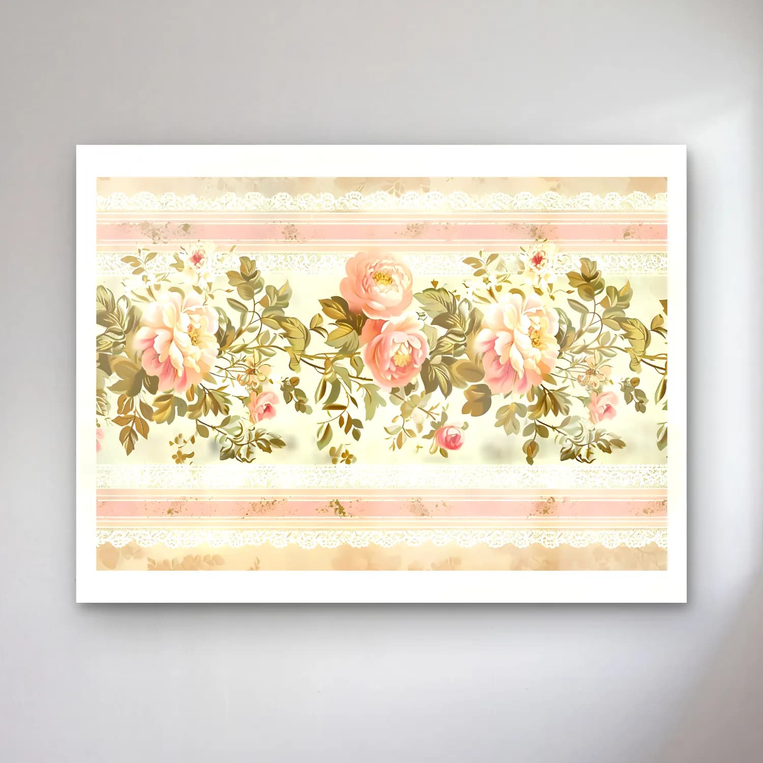 Pastel Çiçek Deseni No. 48 cam tablo — Pastel Çiçek Deseni No. 48 — pastel çiçek deseni