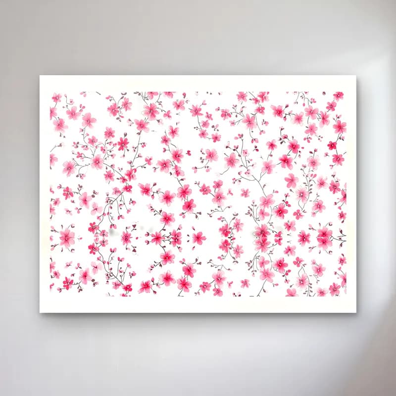 Pastel Çiçek Deseni No. 49 cam tablo — Pastel Çiçek Deseni No. 49 — pastel çiçek deseni