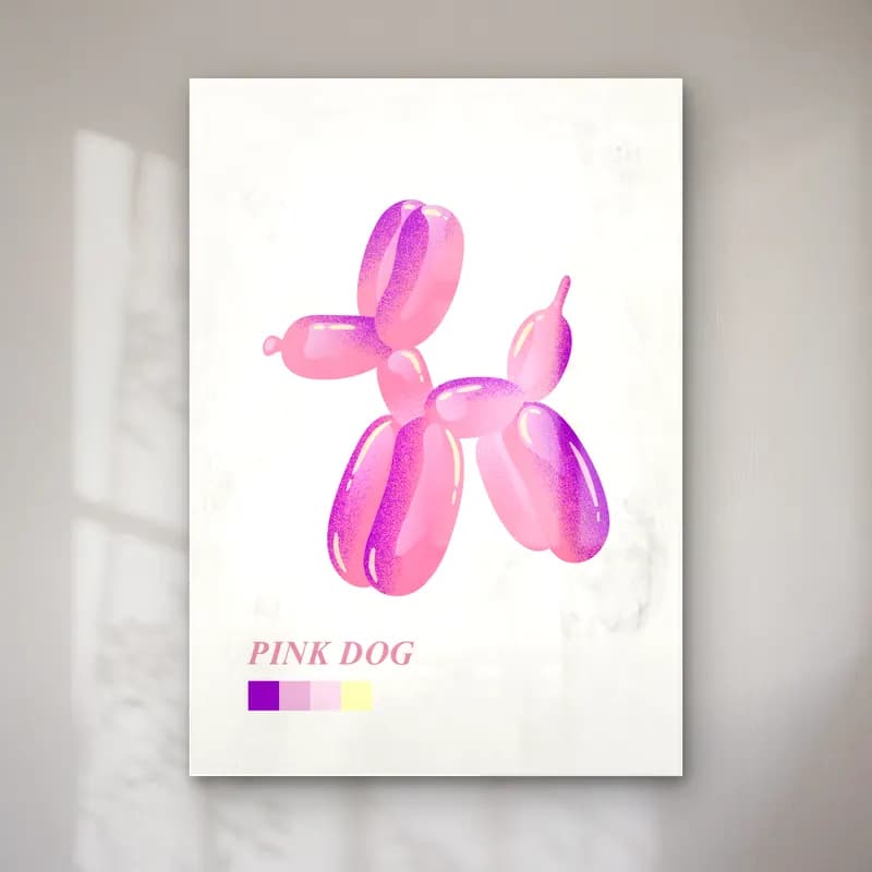 Pastel Köpek No. 5 cam tablo — Pastel Köpek No. 5 — pastel köpek