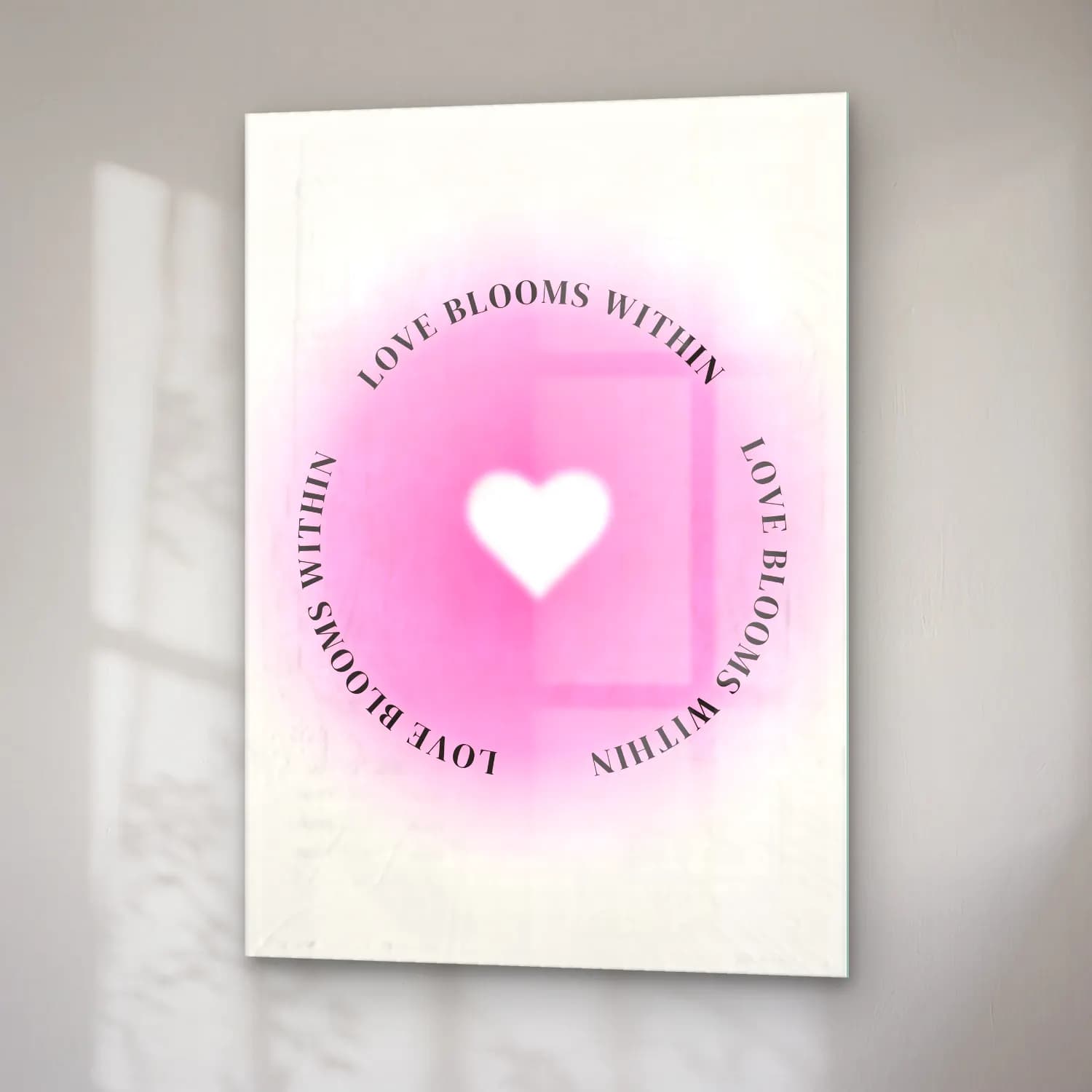 Pastel Söz Posteri No. 37 cam tablo — sağ açıdan görünüm