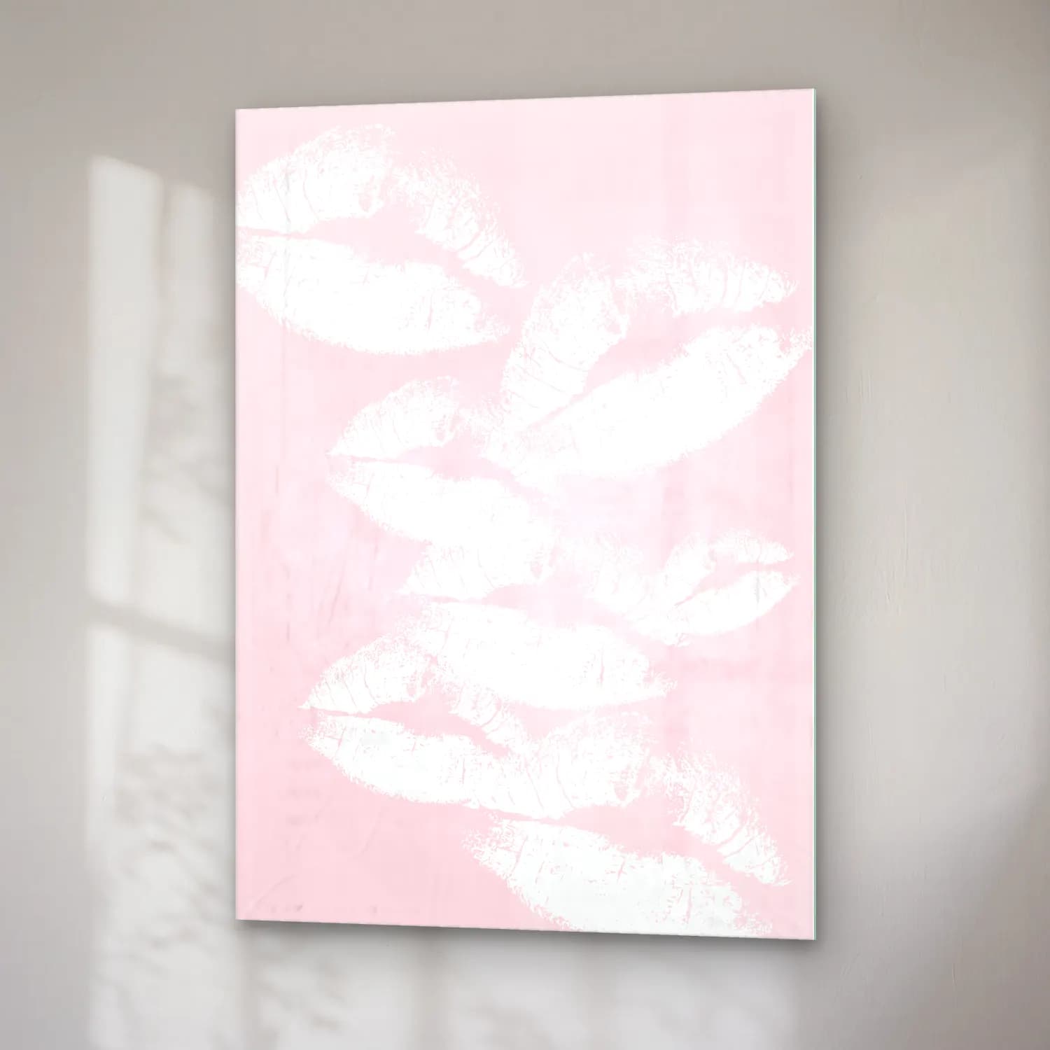 Pastel Çiçek Deseni No. 51 cam tablo — sağ açıdan görünüm