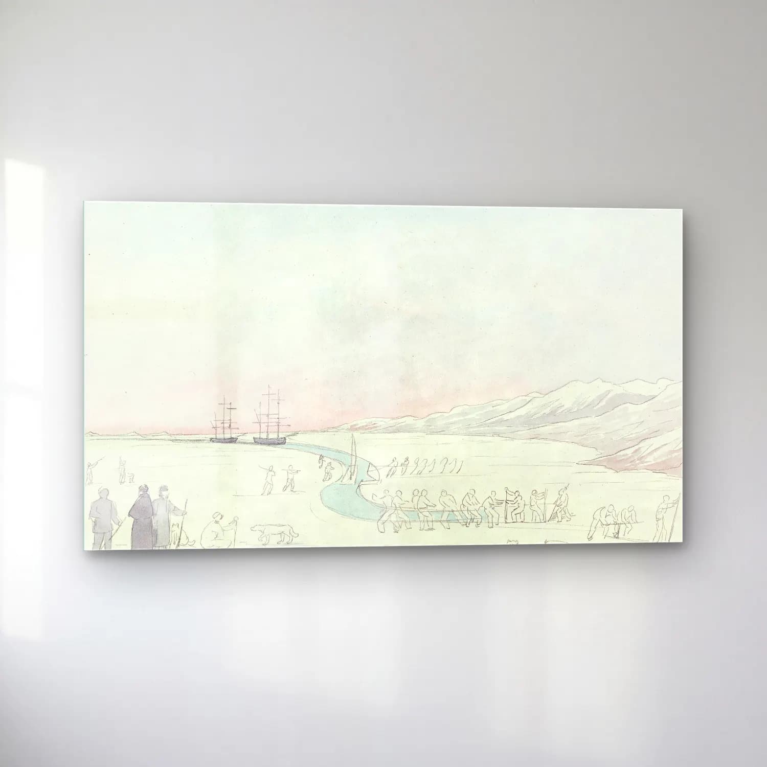Charles Hamilton Smith – H.M.S. Hecla & Griper cam tablo — sol açıdan görünüm