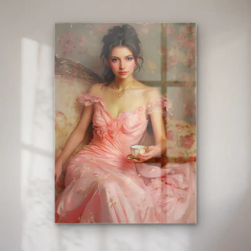 Pastel Çay Fincanı No. 3 cam tablo — Pastel Çay Fincanı No. 3 — pastel çay fincanı