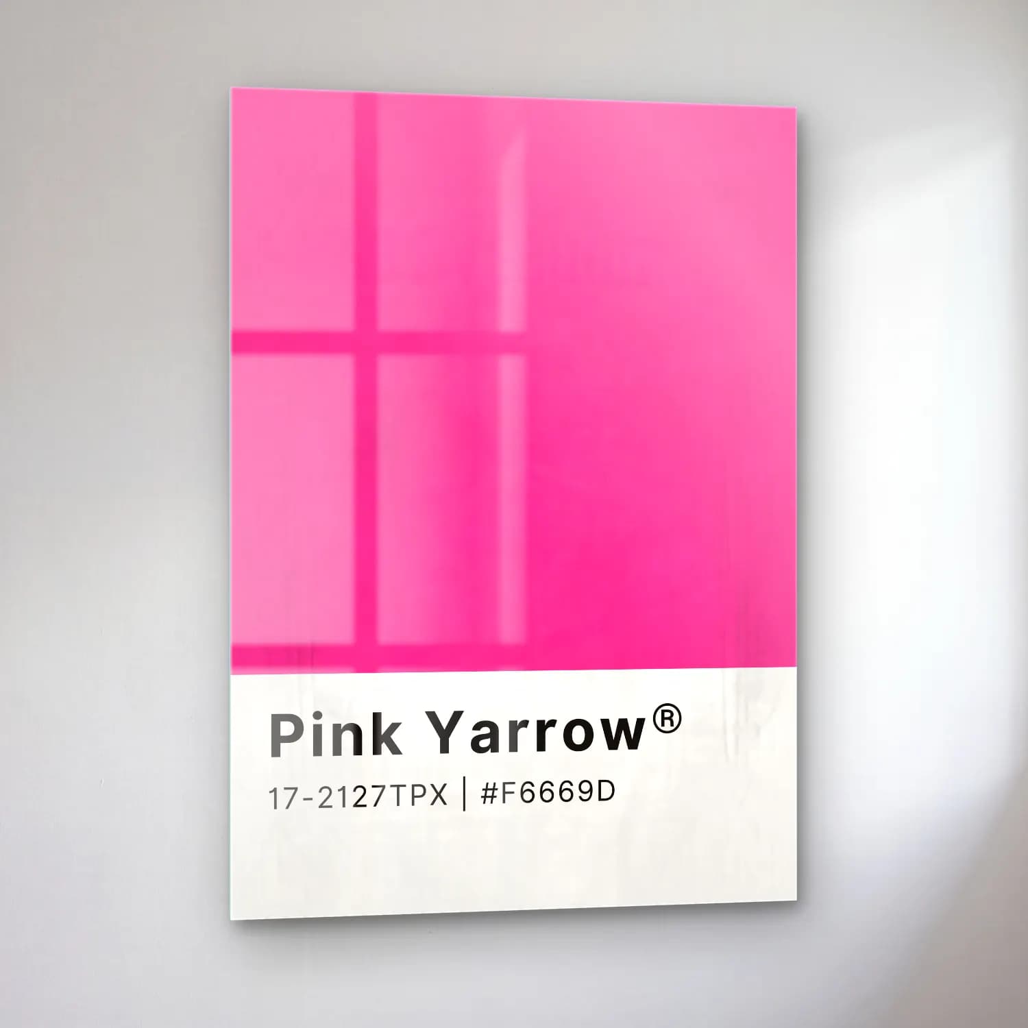 Pastel Pembe Şakayıklar No. 5 cam tablo — sol açıdan görünüm