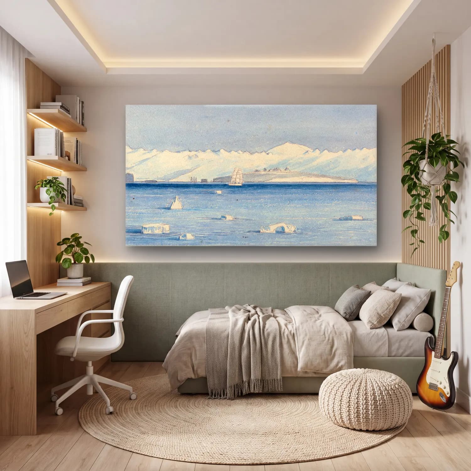 Charles Hamilton Smith – Mount Sabine & Possessions Island cam tablo — genç odasında