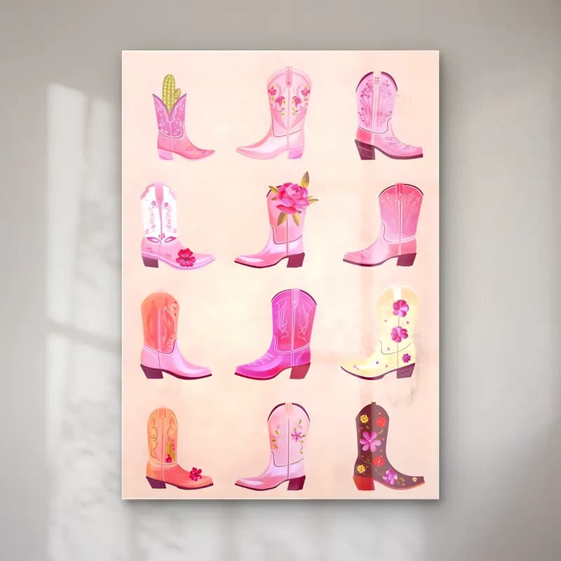 Pastel Topuklu Ayakkabı ve Çanta No. 4 cam tablo — Pastel Topuklu Ayakkabı ve Çanta No. 4 — pastel topuklu ayakkabı ve çanta