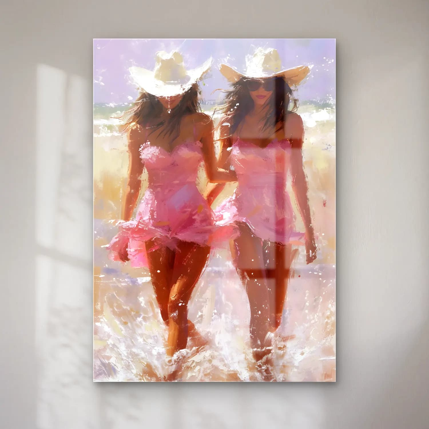 Pastel Sahilde İnsanlar No. 9 cam tablo — Pastel Sahilde İnsanlar No. 9 — pastel sahilde i̇nsanlar