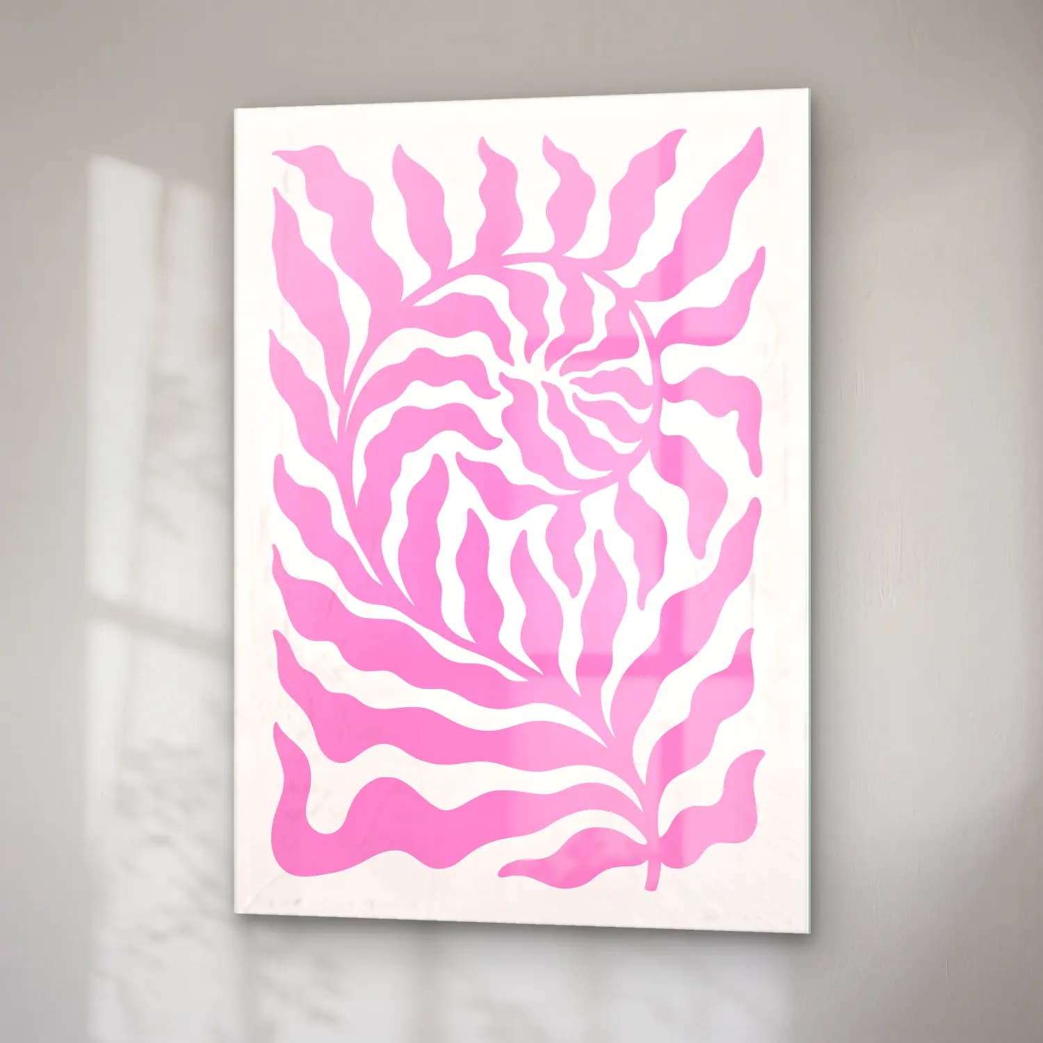 Pastel Çiçek Deseni No. 178 cam tablo — sağ açıdan görünüm