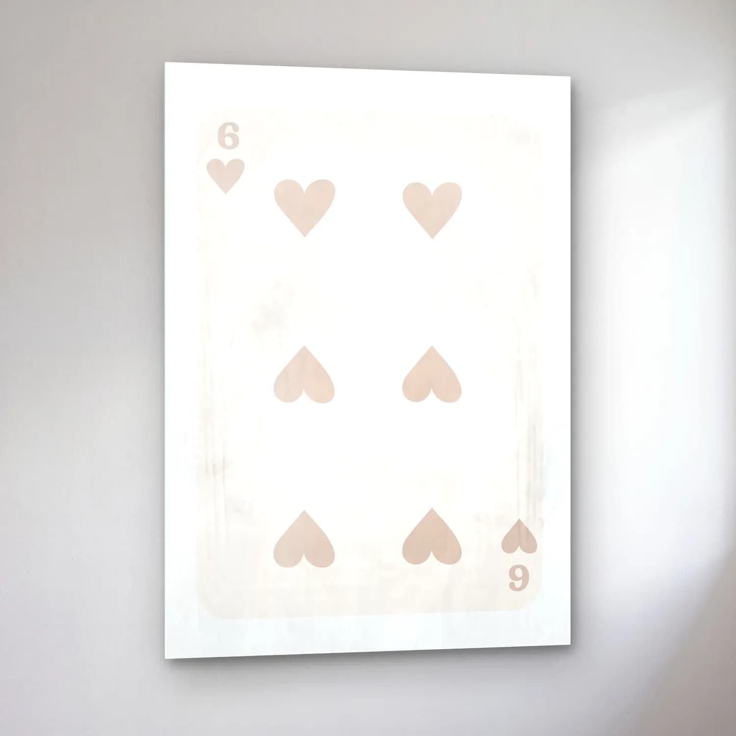 Pastel Dama Deseni No. 9 cam tablo — sol açıdan görünüm