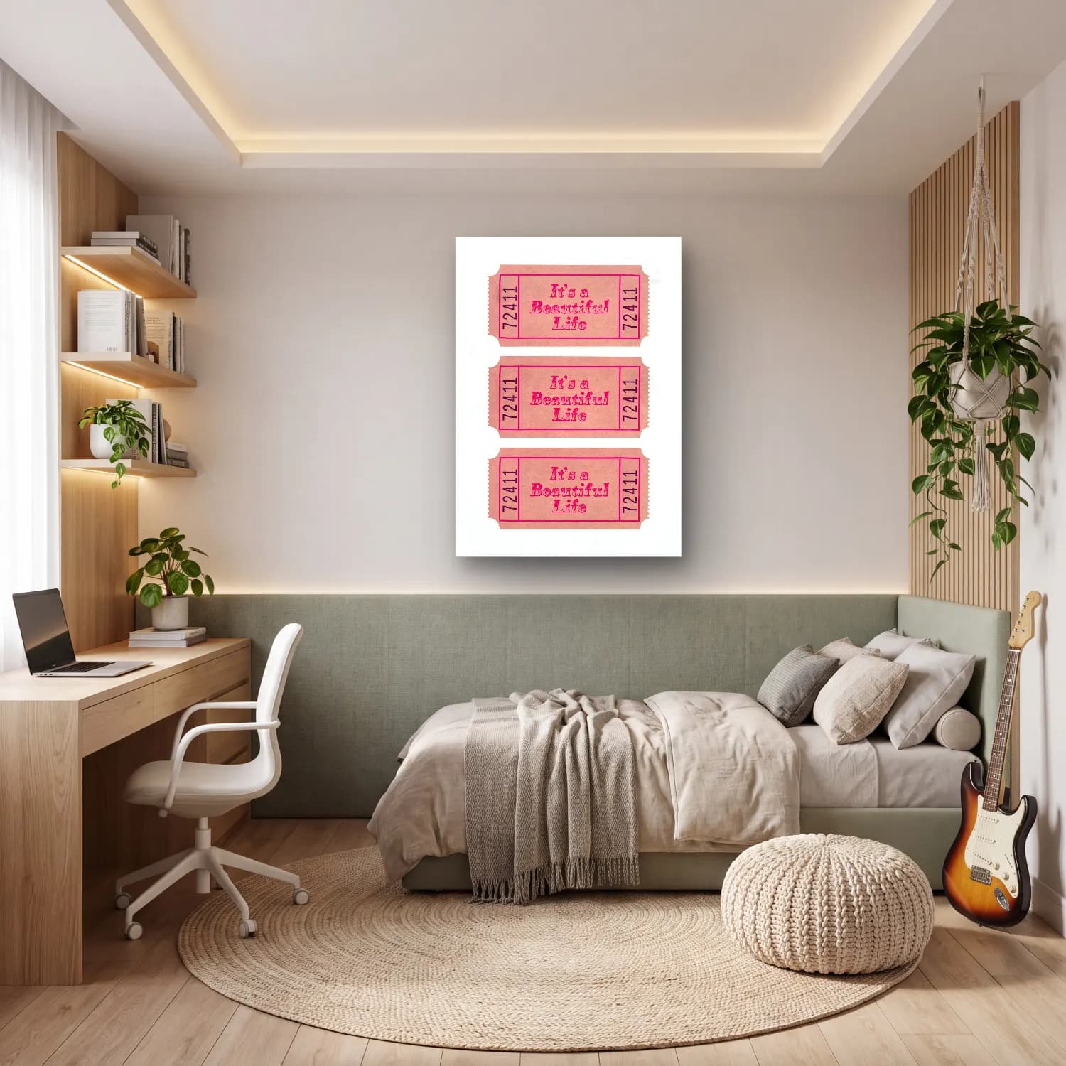 Pastel Söz Posteri No. 43 cam tablo — genç odasında