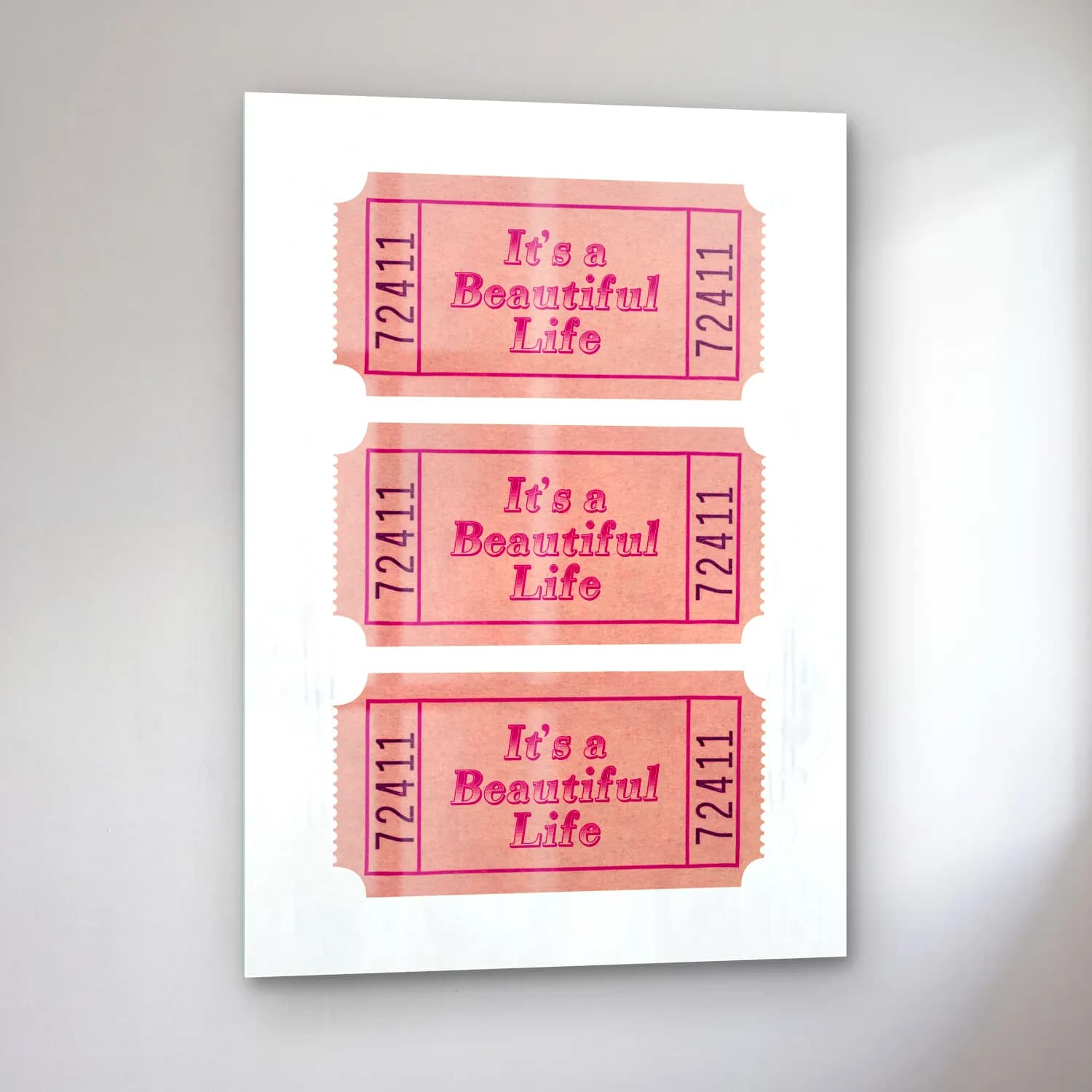 Pastel Söz Posteri No. 43 cam tablo — sol açıdan görünüm