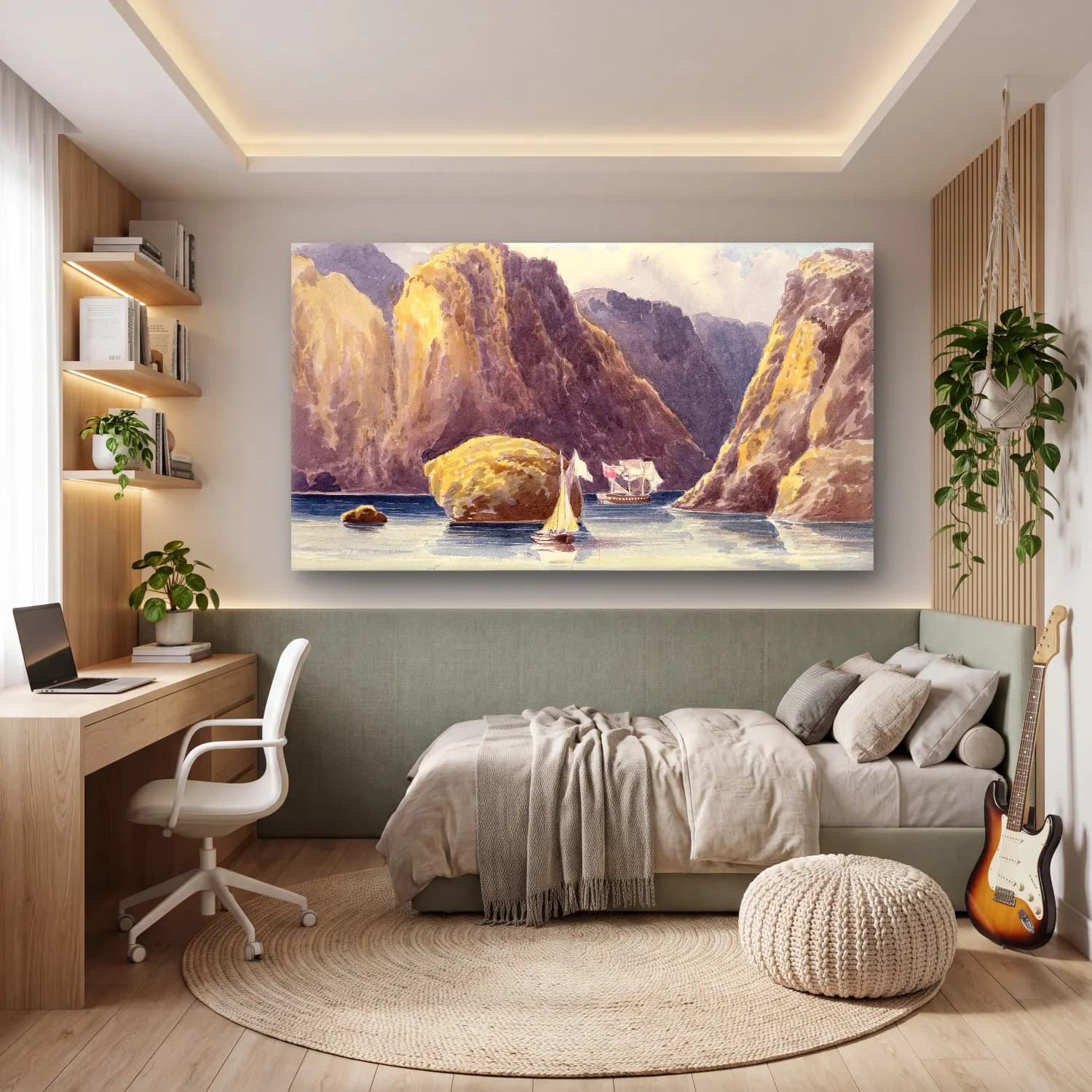 Charles Hamilton Smith – Port Passages cam tablo — genç odasında