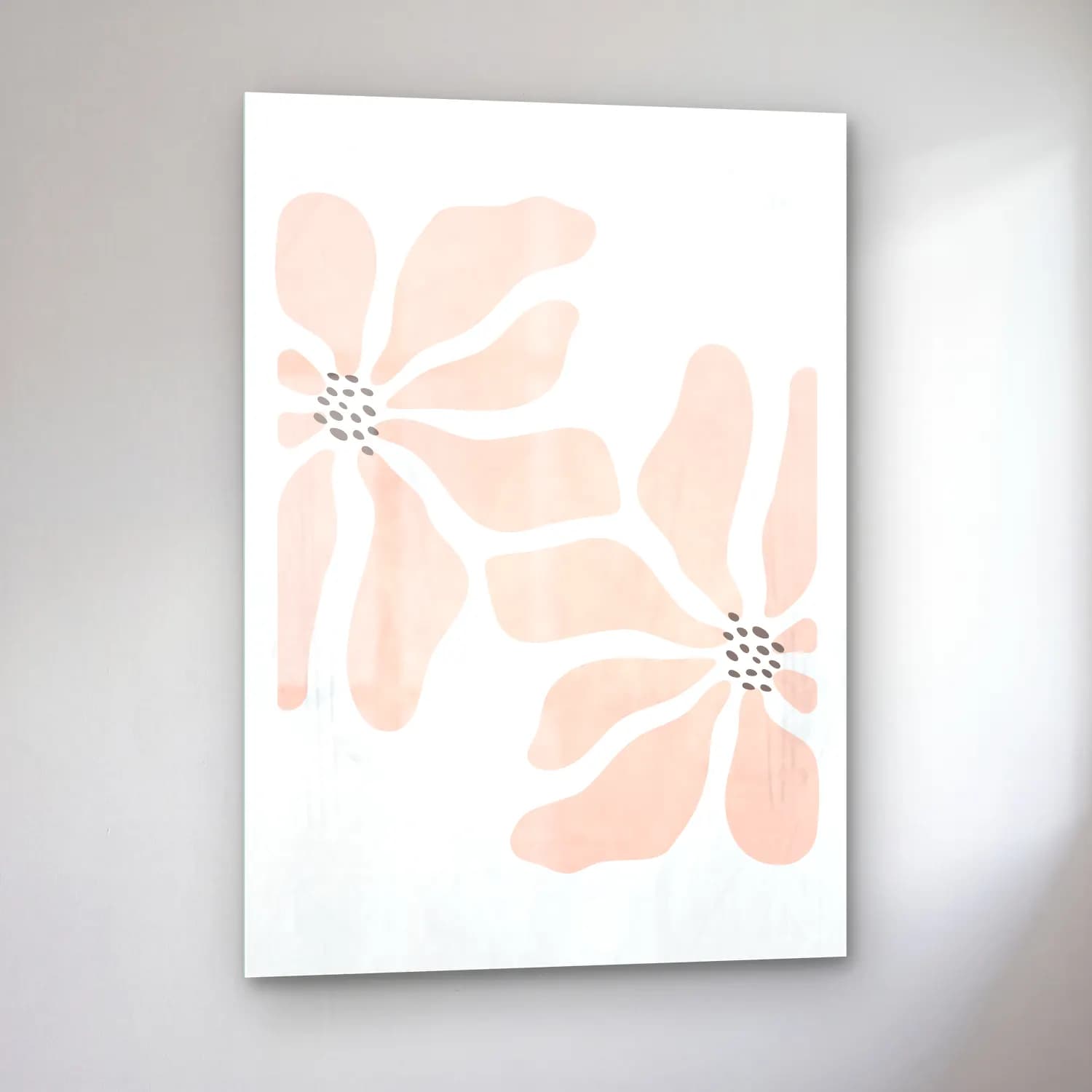 Pastel Çiçek Deseni No. 195 cam tablo — sol açıdan görünüm