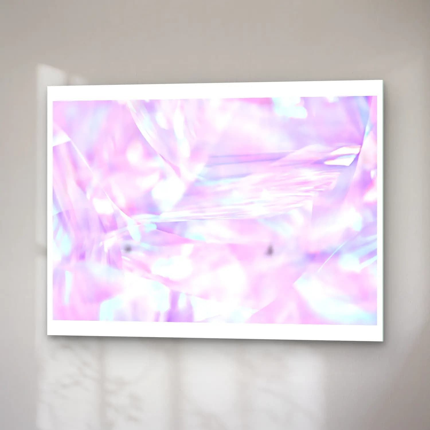 Pastel Renk Alanları No. 51 cam tablo — sağ açıdan görünüm