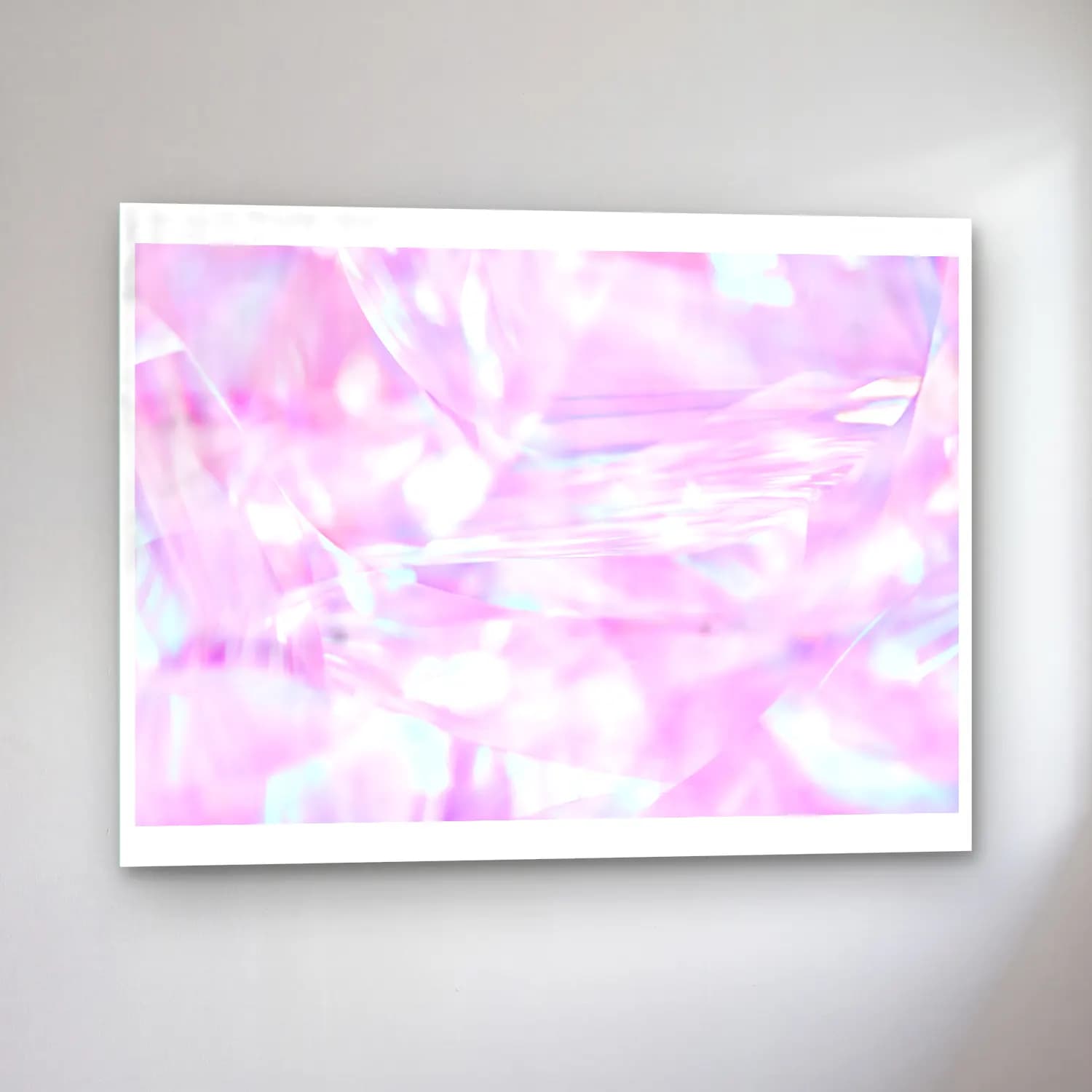 Pastel Renk Alanları No. 51 cam tablo — sol açıdan görünüm