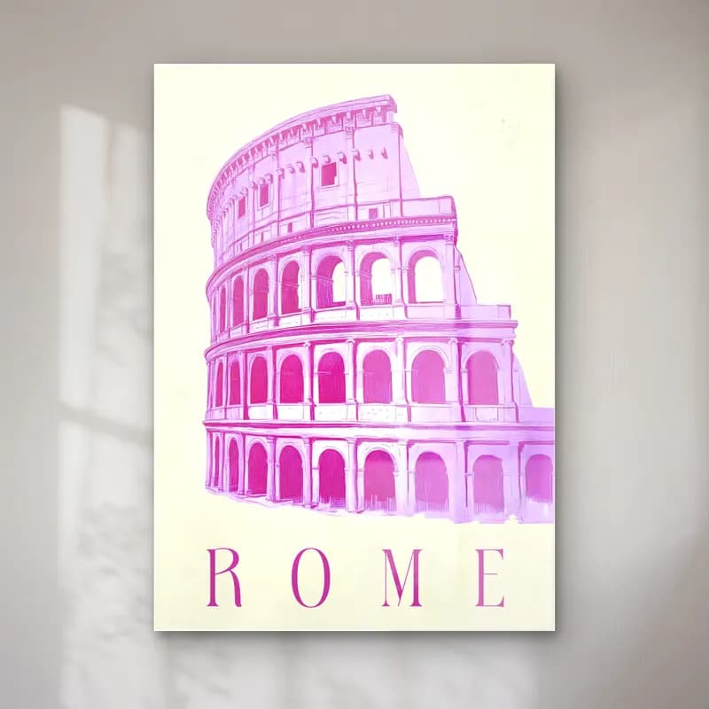 Pastel Roma – Pembe Tonlar cam tablo — Pastel Roma – Pembe Tonlar — pastel roma