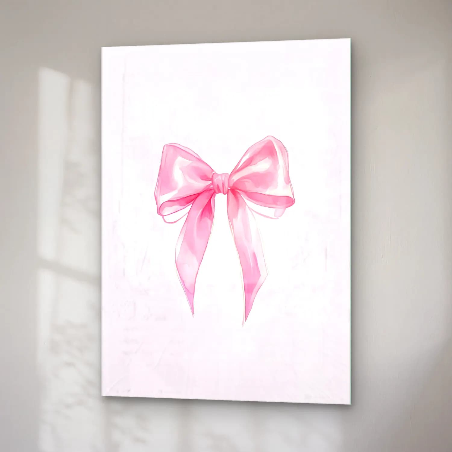 Pastel Fiyonk No. 30 cam tablo — sağ açıdan görünüm