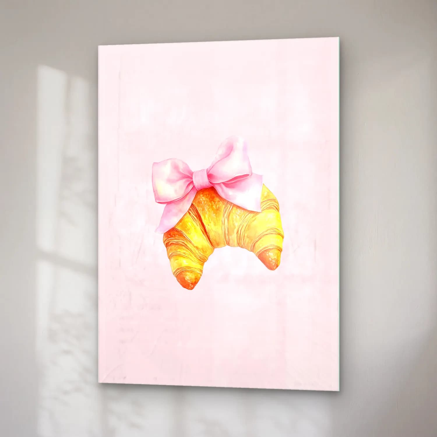Pastel Fiyonk No. 31 cam tablo — sağ açıdan görünüm