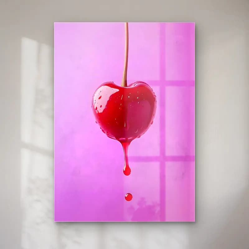 Pop Art Kirazlar No. 3 cam tablo — Pop Art Kirazlar No. 3 — pop art kirazlar