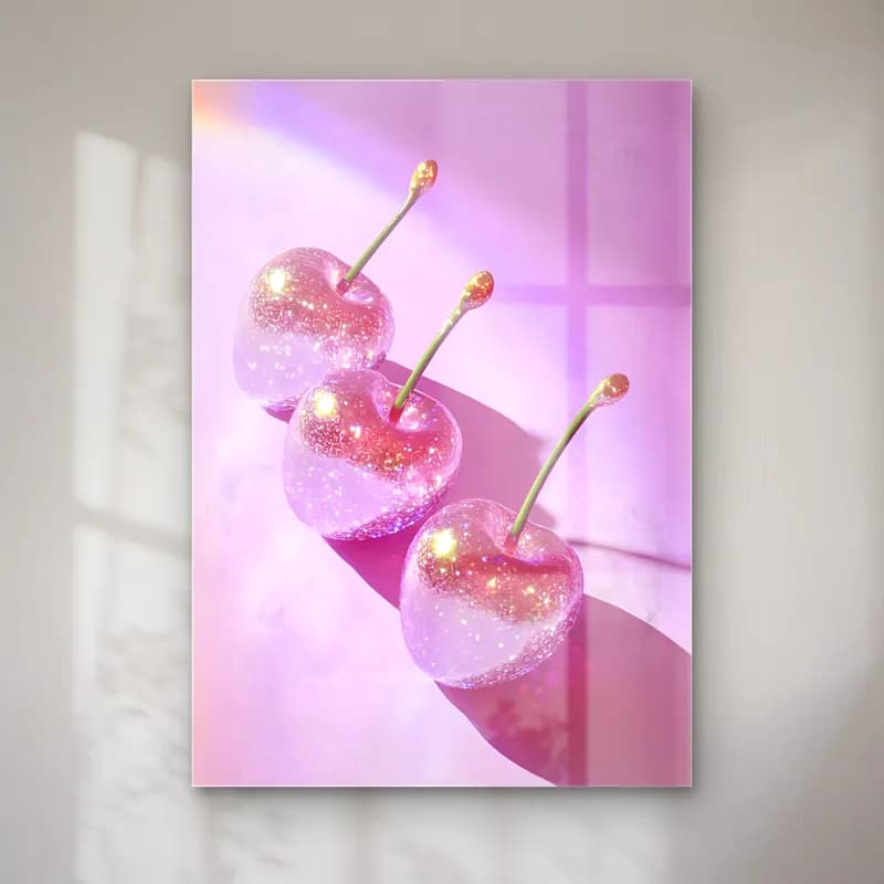 Pastel Kirazlar No. 10 cam tablo — Pastel Kirazlar No. 10 — pastel kirazlar