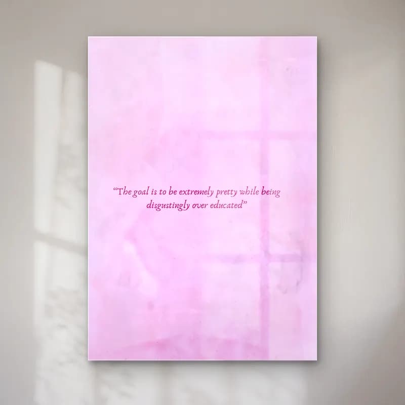 Pastel Söz Posteri No. 45 cam tablo — Pastel Söz Posteri No. 45 — pastel söz posteri