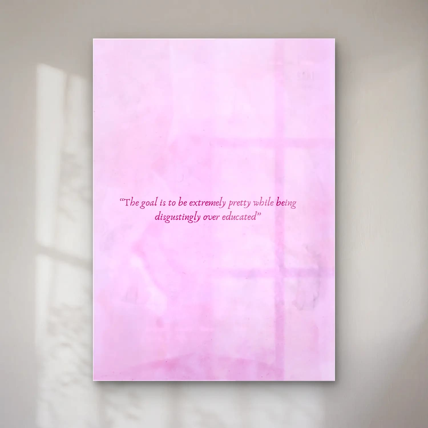 Pastel Söz Posteri No. 45 cam tablo — Pastel Söz Posteri No. 45 — pastel söz posteri