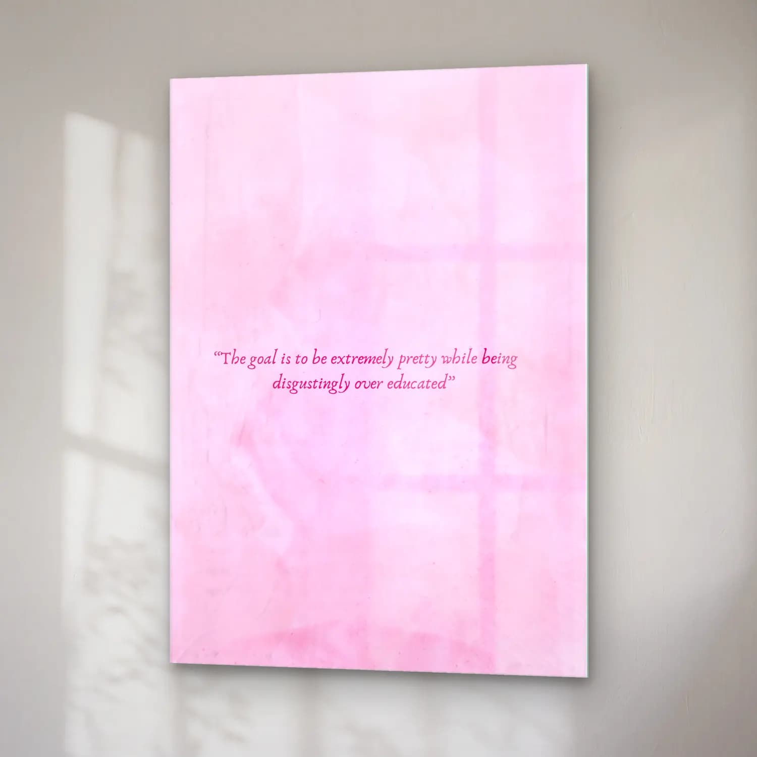 Pastel Söz Posteri No. 45 cam tablo — sağ açıdan görünüm