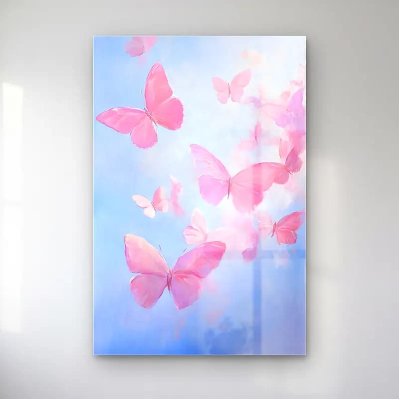 Pastel Kelebek No. 14 cam tablo — Pastel Kelebek No. 14 — pastel kelebek